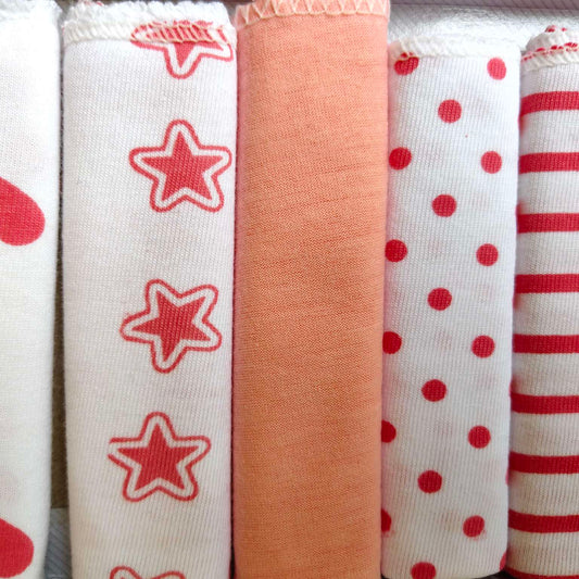 Face towels pack of 6 peach