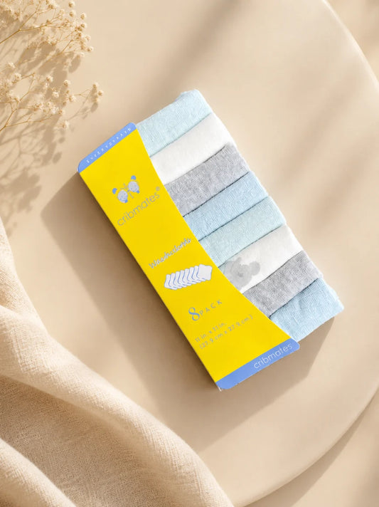 Baby Face Towel Pack of 8 | Soft Baby Washcloths