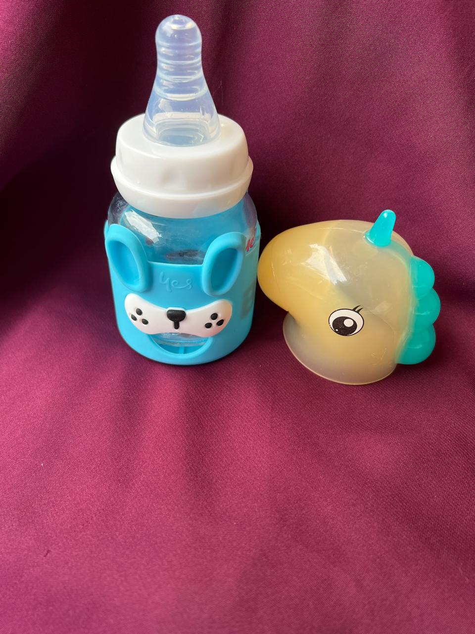 Yes Glass Feeder 100ml - 3OZ | BPA-Free Feeding Bottle for Newborns