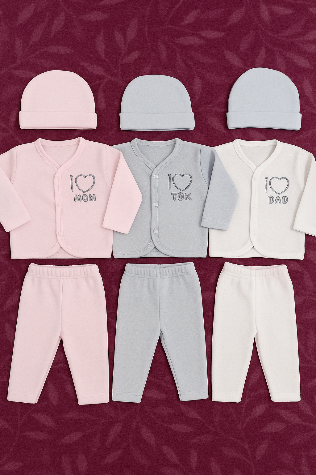 Pack of 3 Newborn Winter Jabla Dresses – Soft, Warm