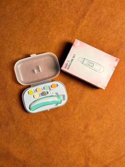 Imported Electric Baby Nail Trimmer Kit – Safe & Gentle Nail Care Set (Blue)