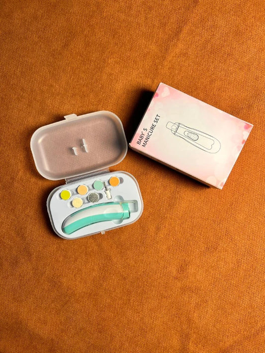 Imported Electric Baby Nail Trimmer Kit – Safe & Gentle Nail Care Set (Blue)