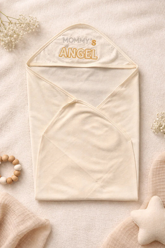 Imported Hooded Wrapping Sheet for Babies "MOMMY'S ANGEL"