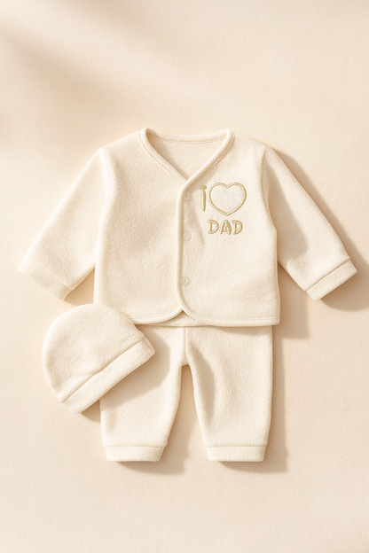 Pack of 3 Newborn Winter Jabla Dresses – Soft, Warm