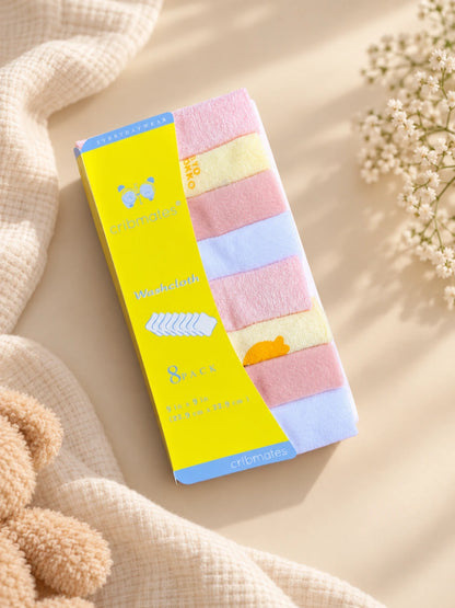 Baby Face Towel Pack of 8 | Soft Baby Washcloths