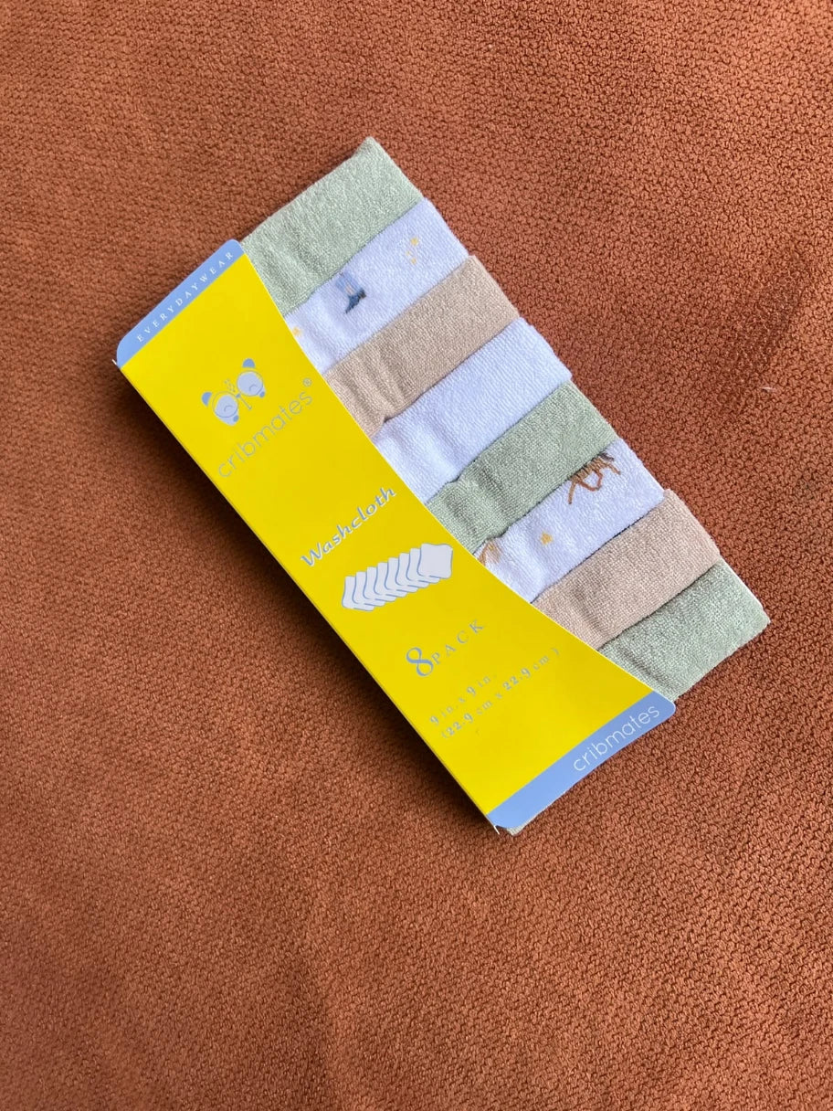 Baby Face Towel Pack of 8 | Soft Baby Washcloths
