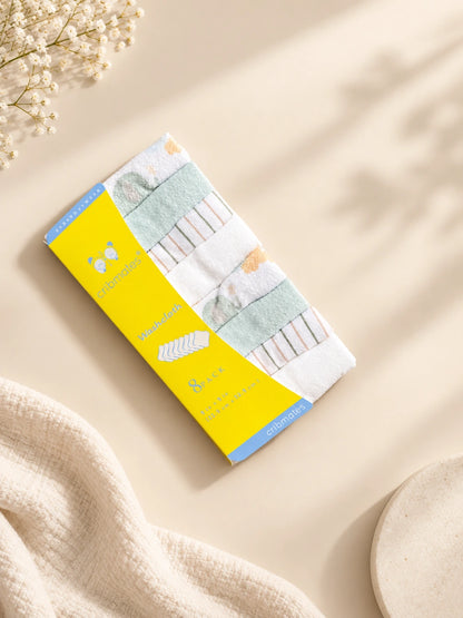 Baby Face Towel Pack of 8 | Soft Baby Washcloths