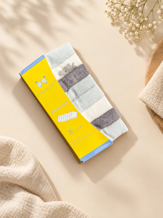 Baby Face Towel Pack of 8 | Soft Baby Washcloths