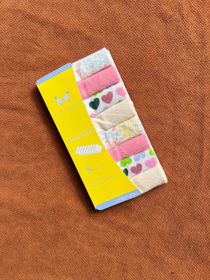 Baby Face Towel Pack of 8 | Soft Baby Washcloths