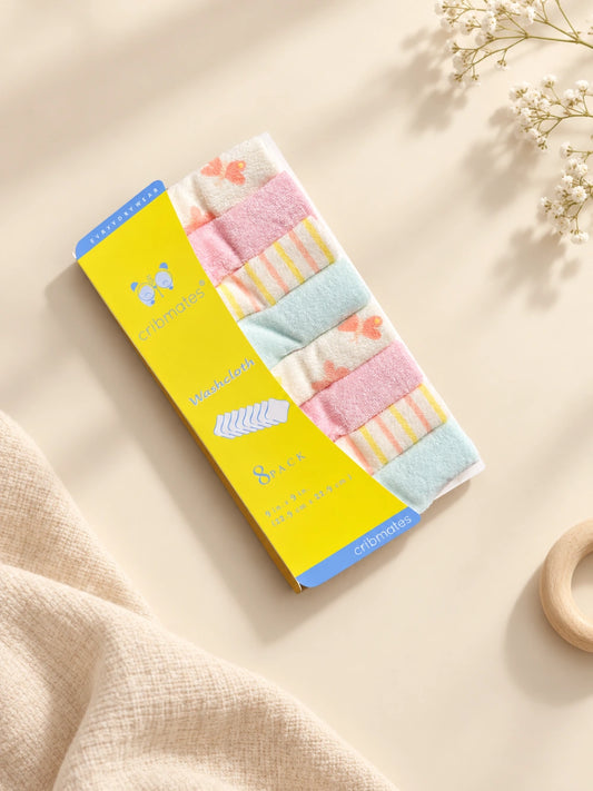 Baby Face Towel Pack of 8 | Soft Baby Washcloths