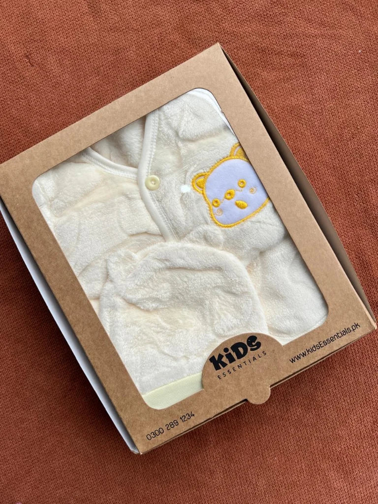 Newborn 6 Pcs Velvet Winter Starter Set –  yellow