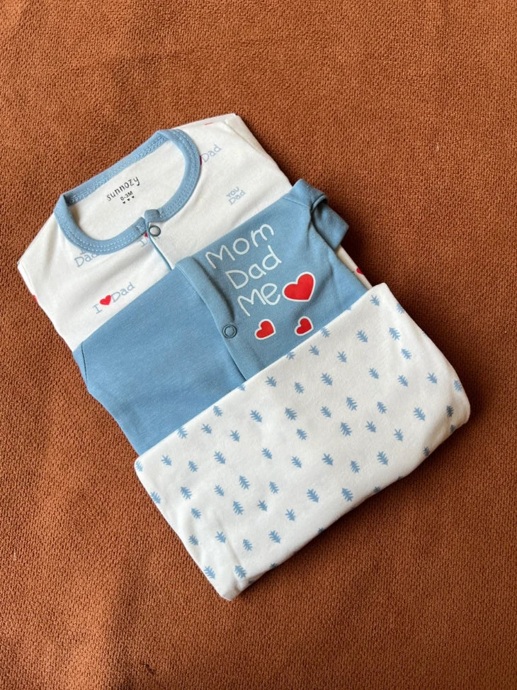 Pack of 3 Baby Full Sleeve Rompers