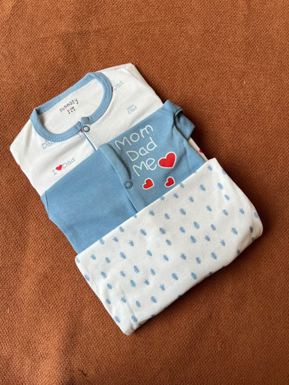 Pack of 3 Baby Full Sleeve Rompers