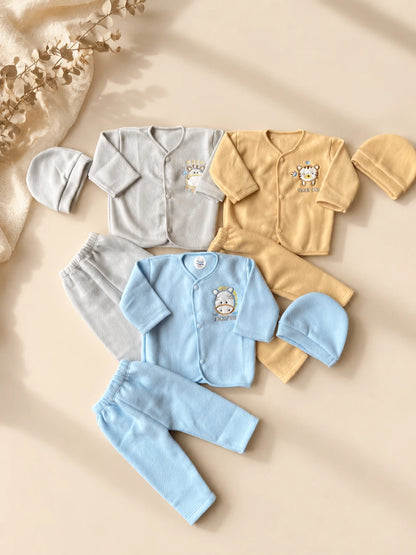 Pack of 3 Newborn Winter Jabla Dresses - Soft, Warm & Comfortable