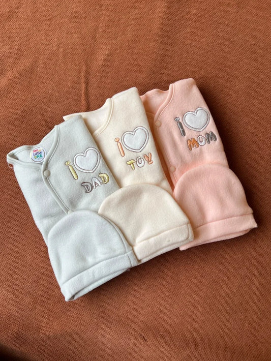 Pack of 3 Newborn Winter Jabla Dresses - Soft, Warm & Comfortable