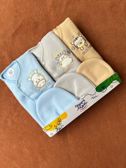 Pack of 3 Newborn Winter Jabla Dresses - Soft, Warm & Comfortable