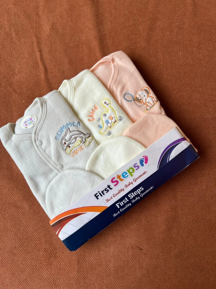 Pack of 3 Newborn Winter Jabla Dresses - Soft, Warm & Comfortable