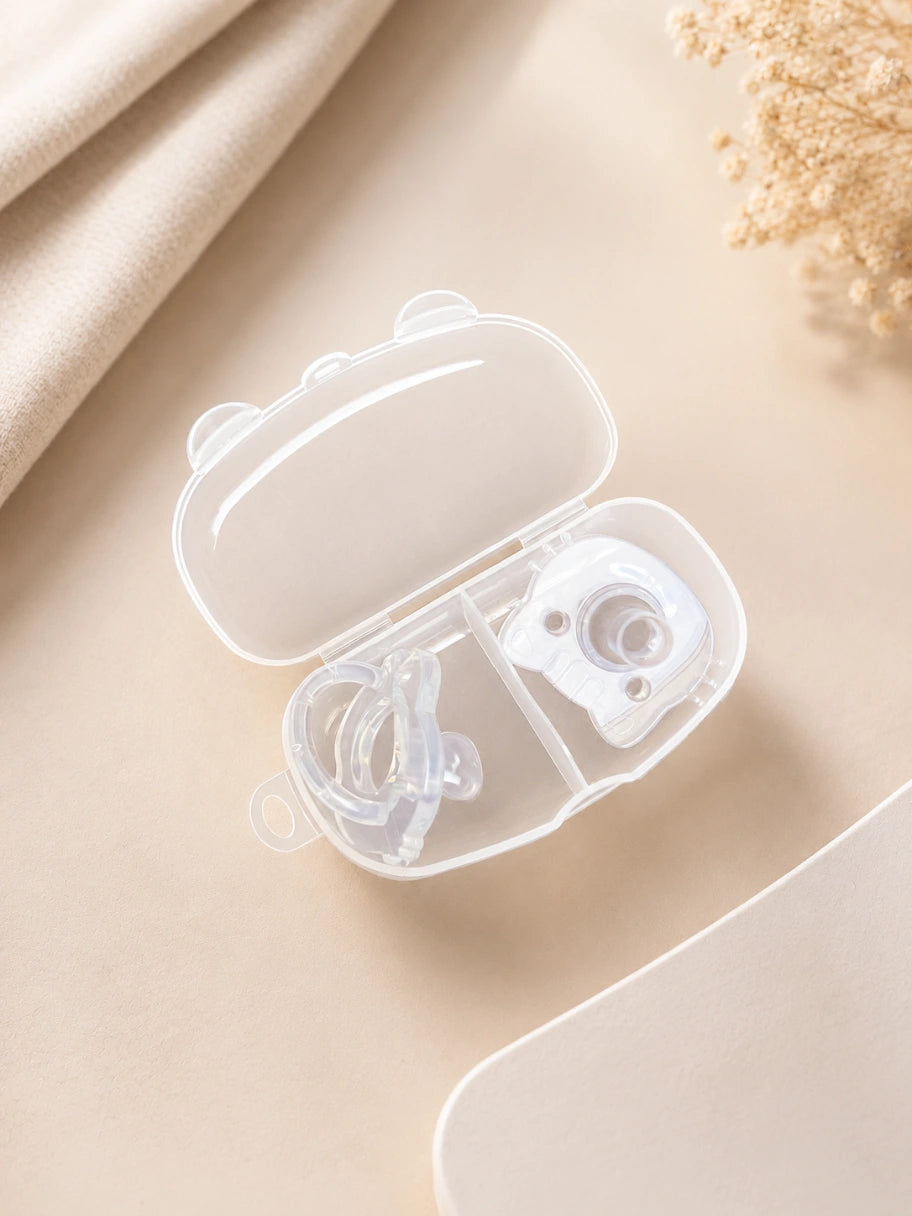 Kids Essentials 2-in-1 Silicone Pacifier with Case – BPA-Free Baby Pacifiers