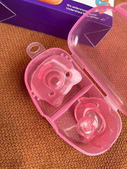 Kids Essentials 2-in-1 Silicone Pacifier with Case – BPA-Free Baby Pacifiers