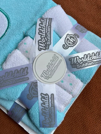 Kids Essentials Baby Bath Towel with 5 Face Towels