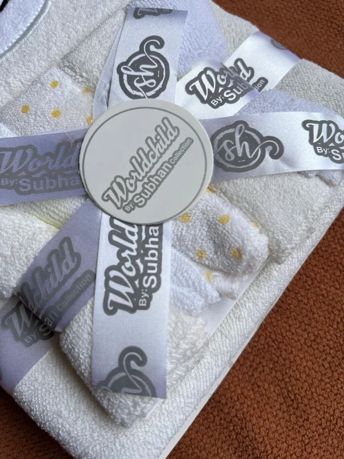 Kids Essentials Baby Bath Towel with 5 Face Towels