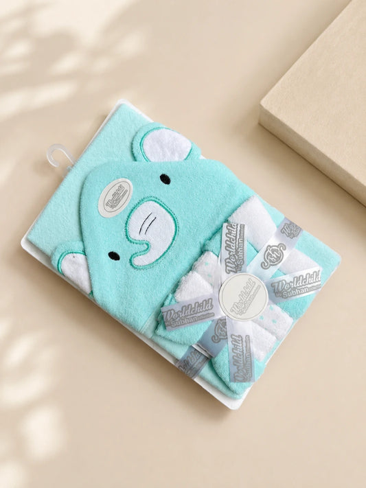 Kids Essentials Baby Bath Towel with 5 Face Towels