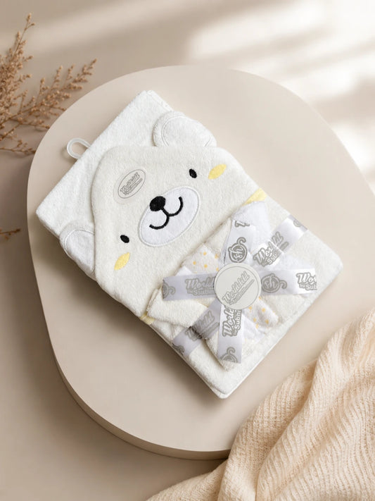 Kids Essentials Baby Bath Towel with 5 Face Towels