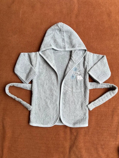 Kids Essentials Soft Hooded Baby Bathrobe with Belt