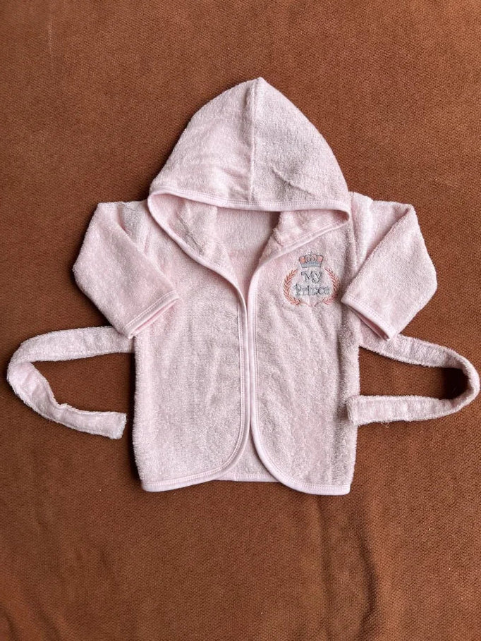 Kids Essentials Soft Hooded Baby Bathrobe with Belt