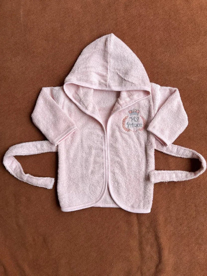 Kids Essentials Soft Hooded Baby Bathrobe with Belt
