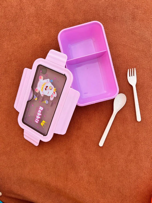 Kids Lunch Box with Spoon & Fork – Leakproof & BPA-Free