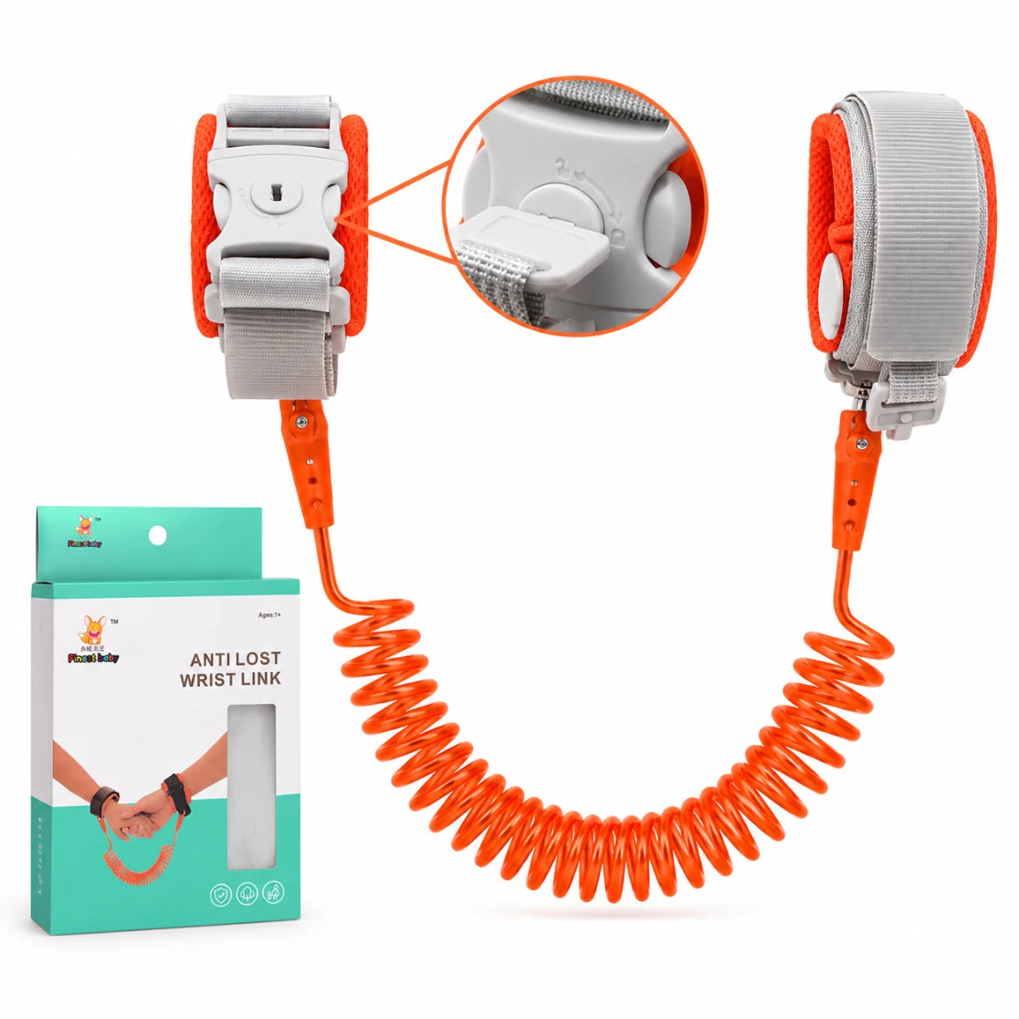 Kids Safety Leash Anti-Lost Wrist Strap with Lock
