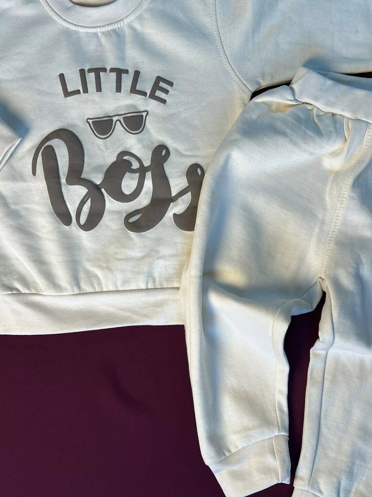 Warm Baby Winter Suit – Comfortable Outfit with Little Boss Print