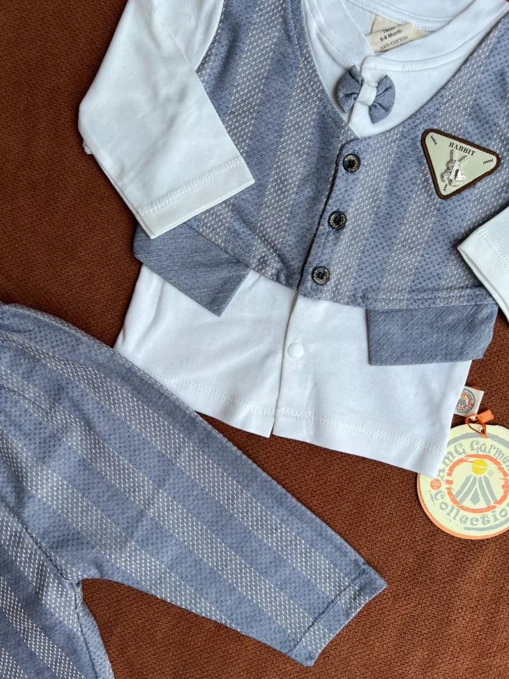 Little Gentleman Waistcoat Baby 2 Piece Outfit Set – Shirt & Trouser