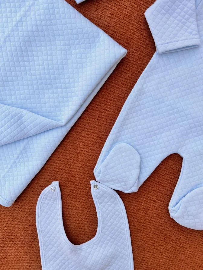 Mid Season Imported cotton Newborn First Outfit blue