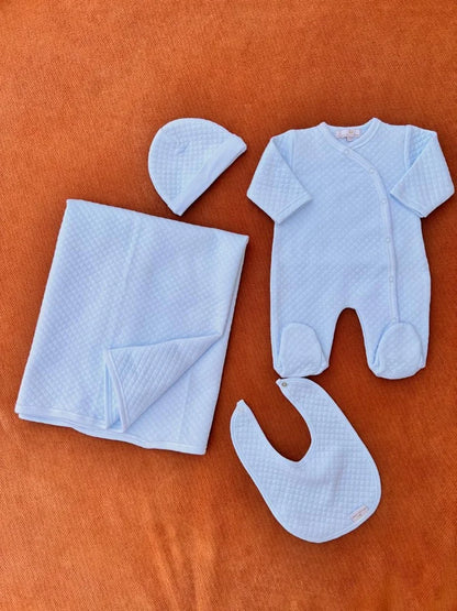 Mid Season Imported cotton Newborn First Outfit blue