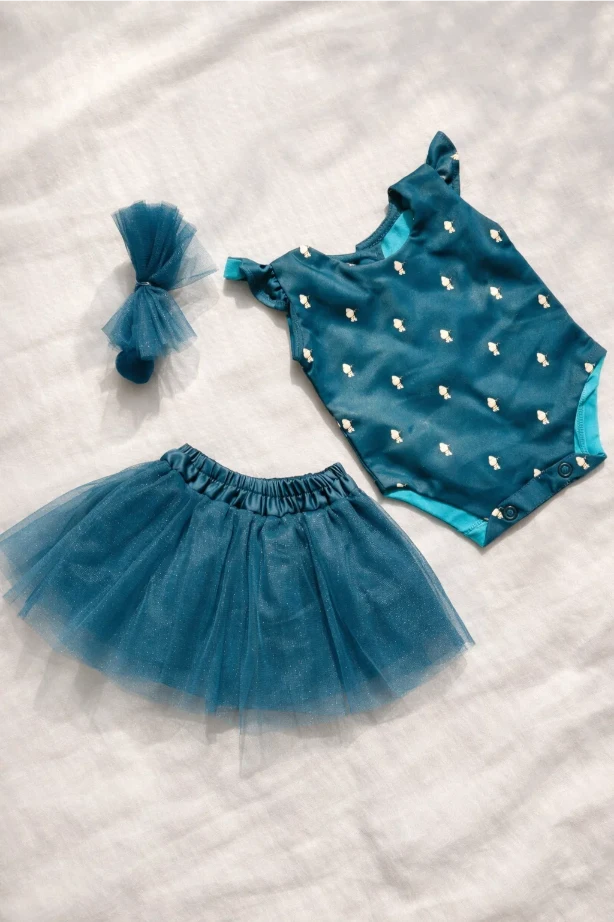 Nahni Titliyan 3-pieces Eid set for Baby Girls