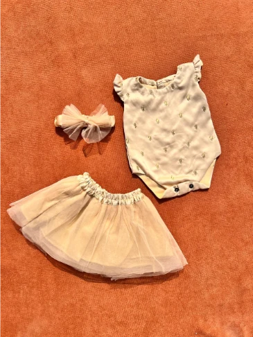 Nahni Titliyan 3-pieces Eid set for Baby Girls