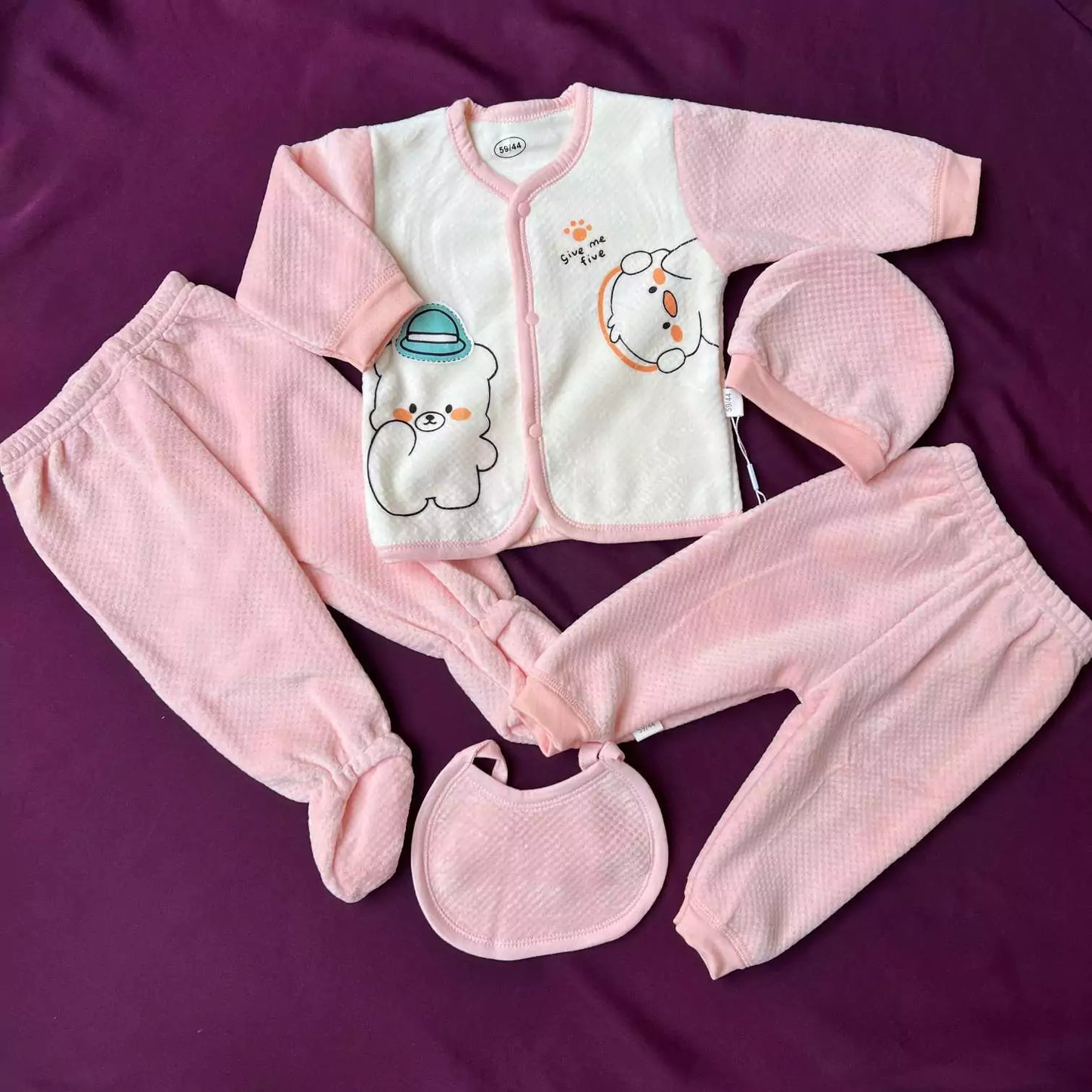 Newborn Baby 5 Piece Velvet Set