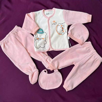Newborn Baby 5 Piece Velvet Set