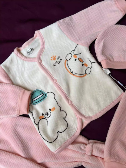 Newborn Baby 5 Piece Velvet Set