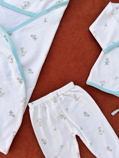 Newborn Summer Cotton Starter Set – 5 Pcs Soft Baby Gift Set