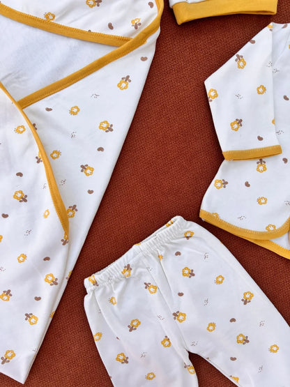 Newborn Summer Cotton Starter Set – 5 Pcs Soft Baby Gift Set