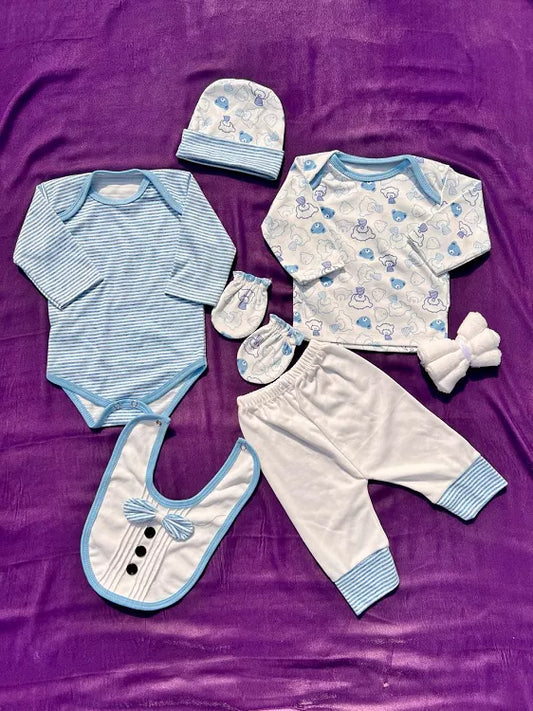 Newborn 10 Pcs Cotton Starter Set – Soft & Comfortable Baby Clothing Set