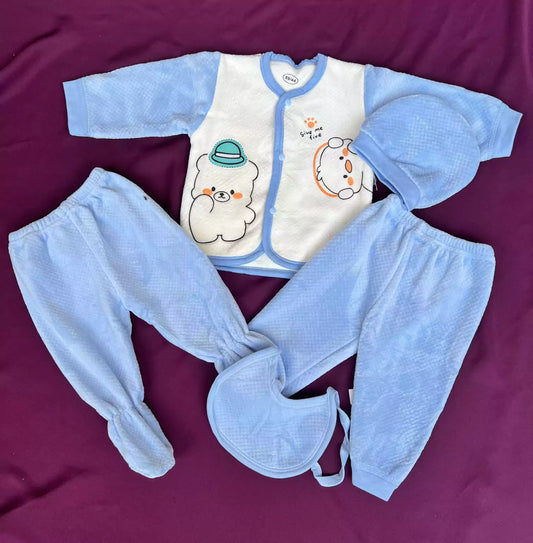 Newborn Baby 5 Piece Velvet Set