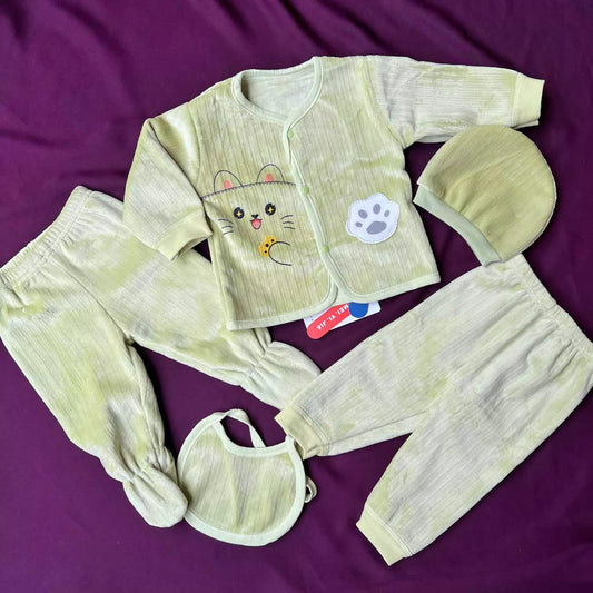 Newborn Baby 5 Piece Velvet Set