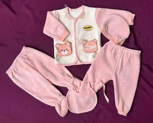 Newborn Baby 5 Piece Velvet Set