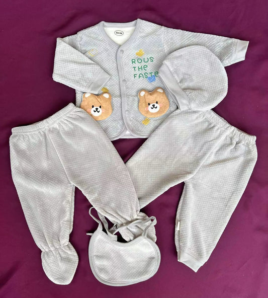 Newborn Baby 5 Piece Velvet Set