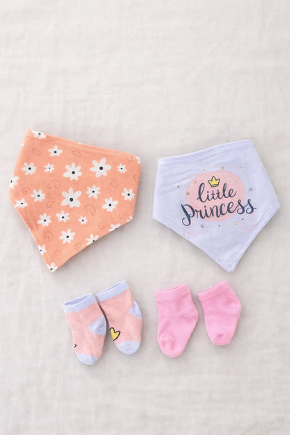 Newborn Bib & Socks Set – Soft Cotton