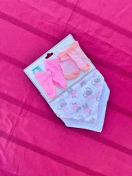 Newborn Bib & Socks Set – Soft Cotton